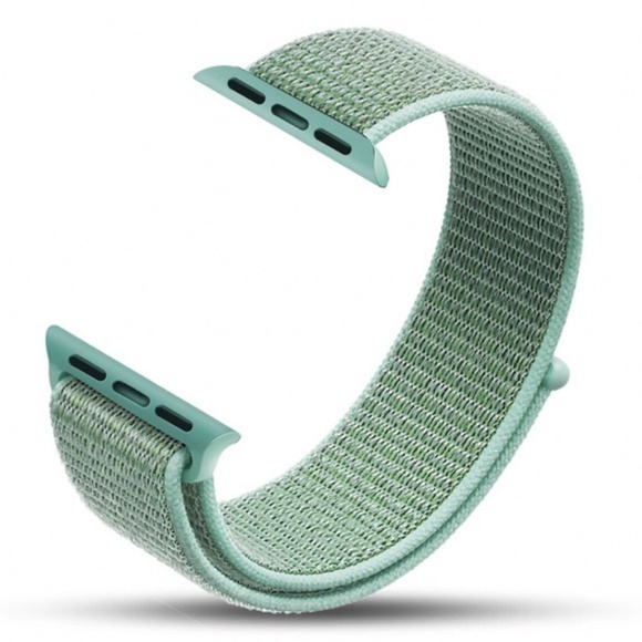 NEW Sea Foam Green Woven Band For Apple Watch - Picture 2 of 4